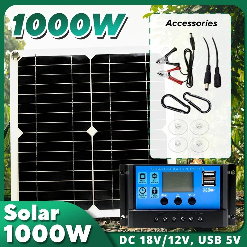 1000W Solarpanel-Set, 12V Sola – Solar Emergency Charger Bewertung und Preis